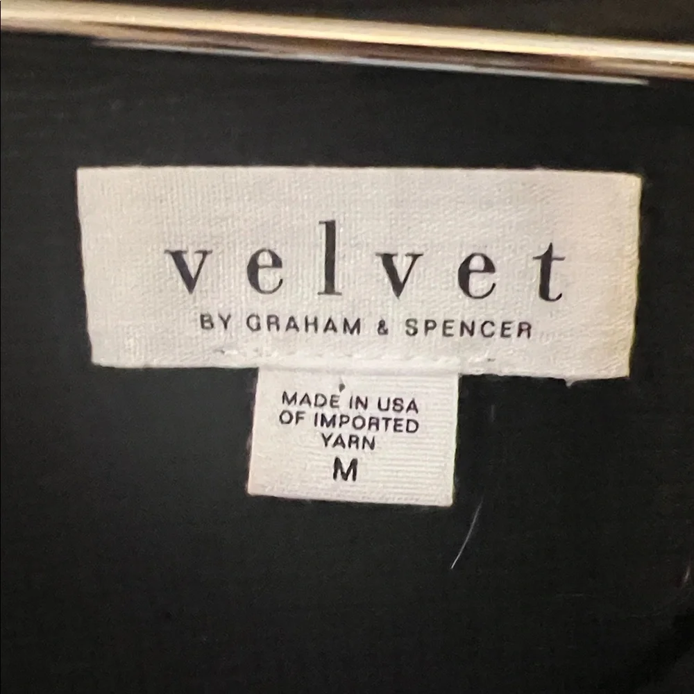 Velvet Women's Black Lace-Up Long super soft thermal Sleeve Top - Picture 2 of 10